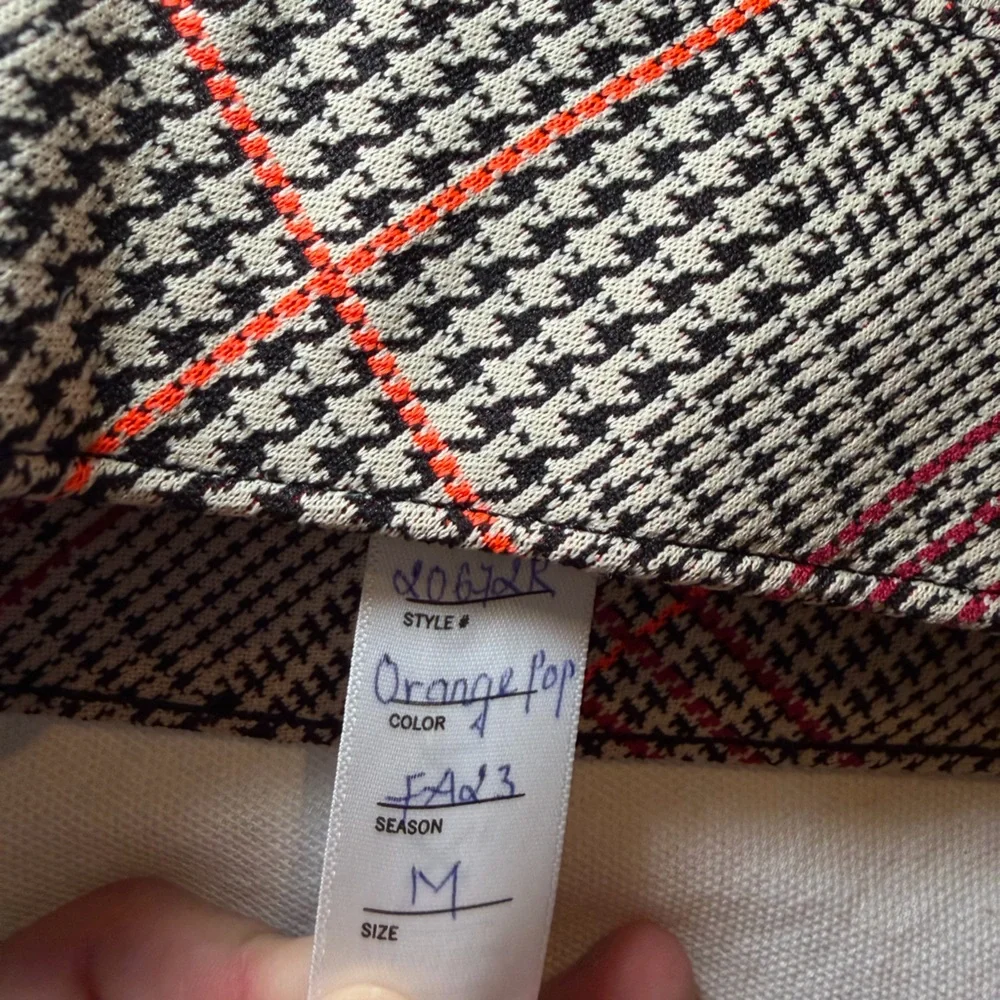 SPANX Red and‎ Black Plaid Trousers